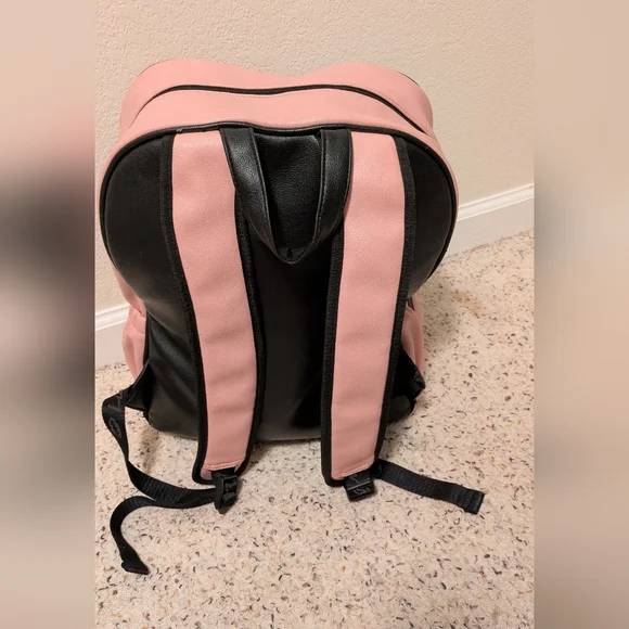 Luv Betsey by Betsey Johnson Pink Quilted Cat Pattern Backpack - Picture 2 of 15